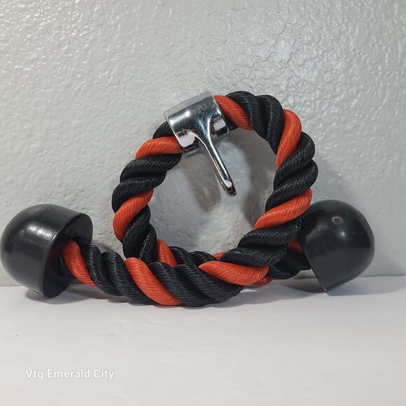 Tricep Rope 27in /2 Colors Fitness Attachment Cable Machine Pulldown Heavy Duty - Picture 2 of 10